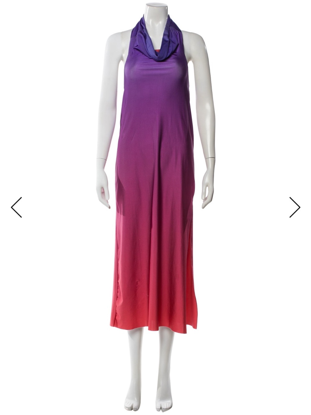 Baobab collection revolve Sleeveless Ombré Purple to Pink Halter Midi Dress